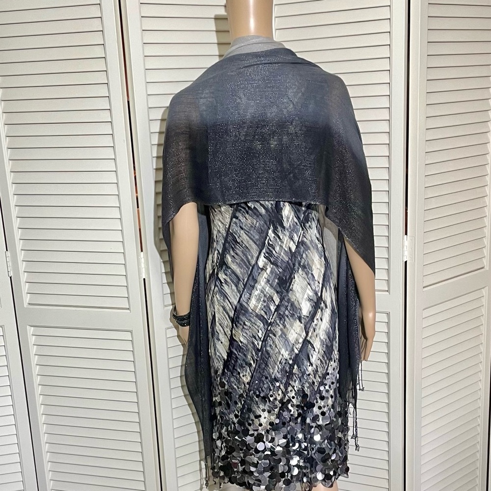 Carmen Marc Valvo Glitzy Party Dress -Wedding Guest Wow -Cocktail Party -Size 8 - Picture 7 of 16